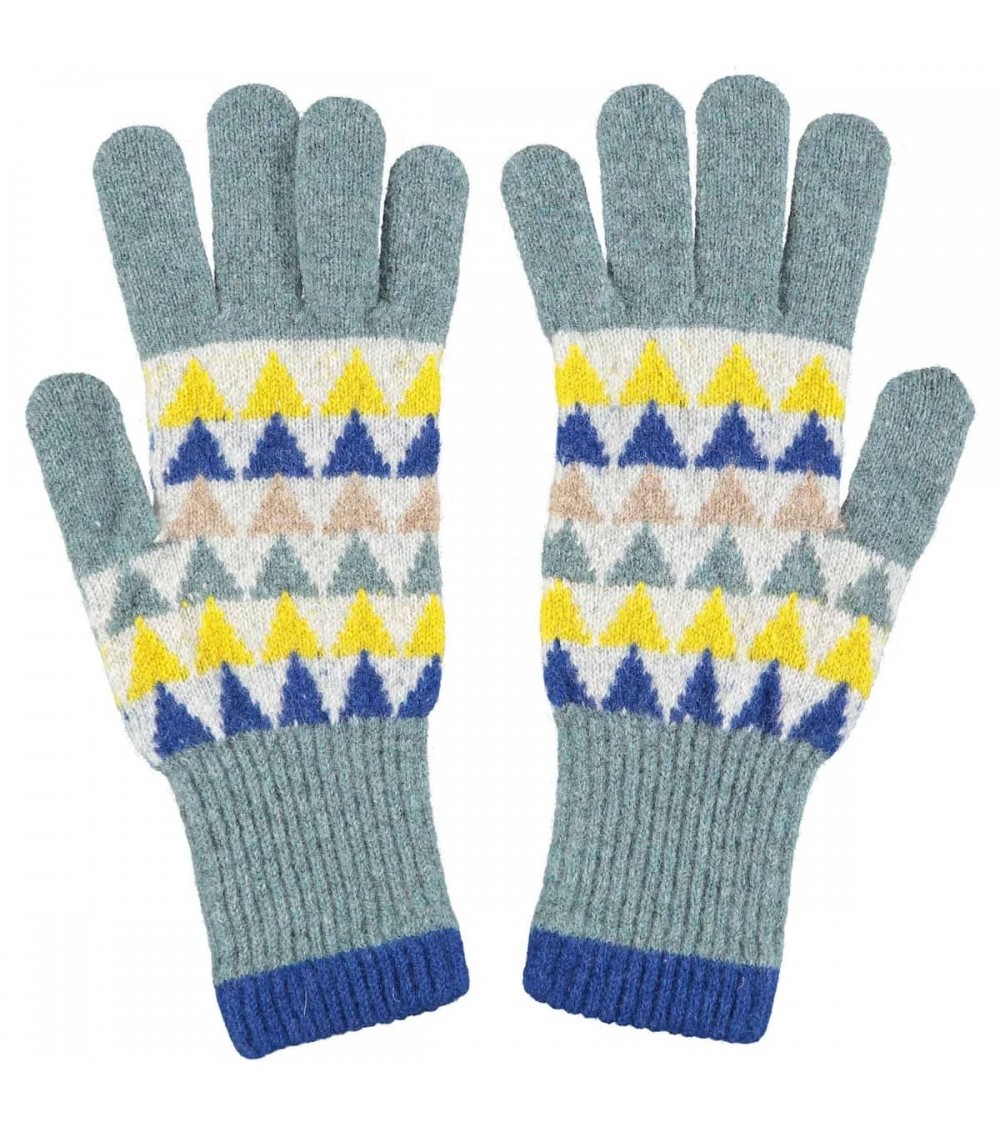 Wassergrünes Dreieck - Handschuhe aus Wolle für Damen Catherine Tough geschenkidee schweiz kaufen