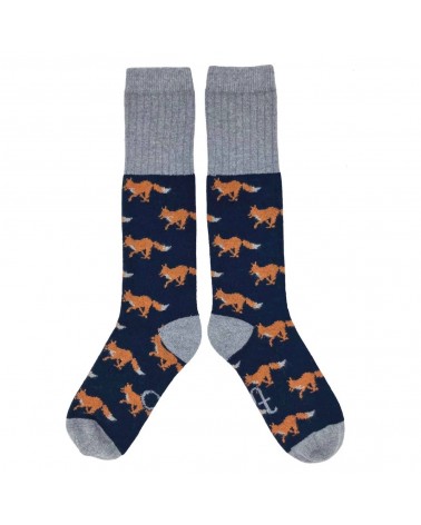 Fox - Wool knee socks for men Catherine Tough funny crazy cute cool best pop socks for women men