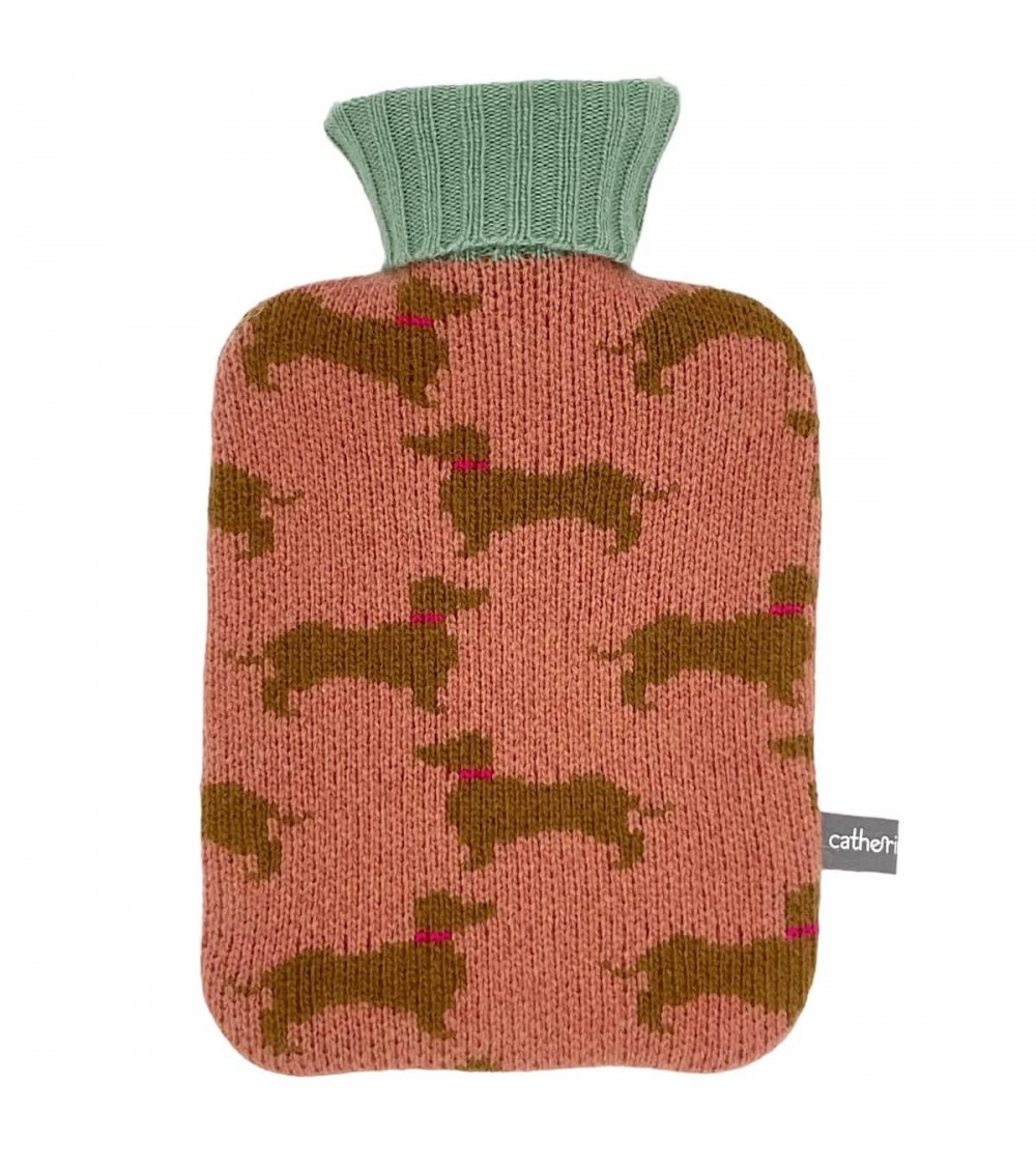 Sausage Dogs - Small Hot water bottle with wool cover Catherine Tough bag long rechargeable luxury cute