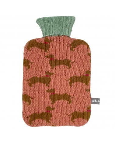 Sausage Dogs - Small Hot water bottle with wool cover Catherine Tough bag long rechargeable luxury cute