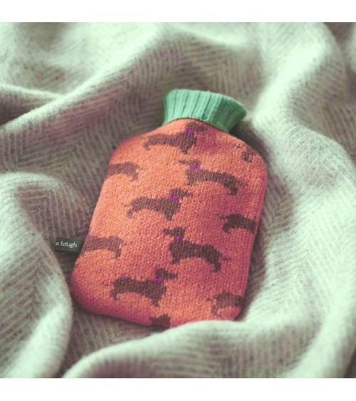 Sausage Dogs - Small Hot water bottle with wool cover Catherine Tough bag long rechargeable luxury cute
