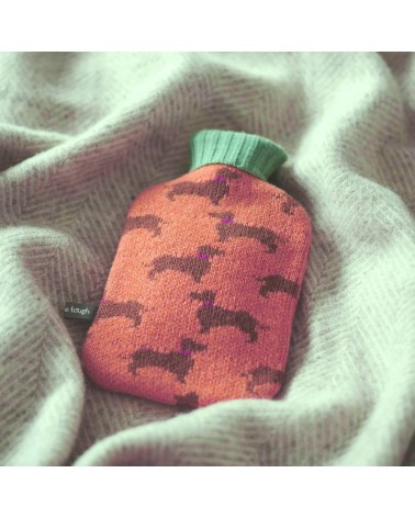Sausage Dogs - Small Hot water bottle with wool cover Catherine Tough bag long rechargeable luxury cute