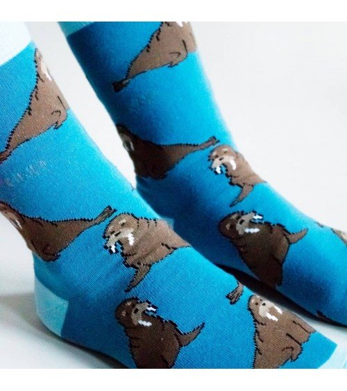 Sauvez les Morses - Chaussettes en bambou Bare Kind jolies pour femme originales pour homme chausset rigolotes drole Suisse