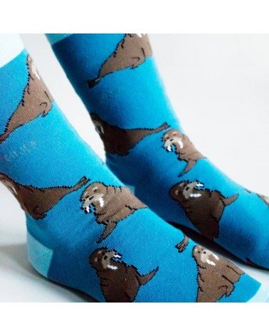 Sauvez les Morses - Chaussettes en bambou Bare Kind jolies pour femme originales pour homme chausset rigolotes drole Suisse