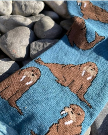 Save the Walrus - Bamboo Socks Bare Kind funny crazy cute cool best pop socks for women men