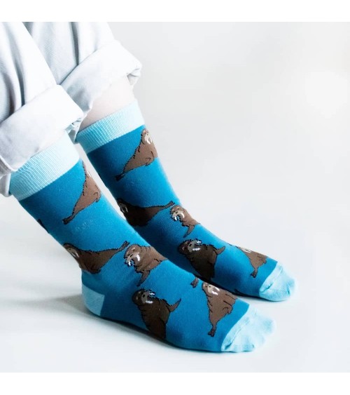 Sauvez les Morses - Chaussettes en bambou Bare Kind jolies pour femme originales pour homme chausset rigolotes drole Suisse