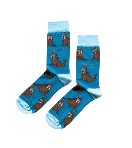Sauvez les Morses - Chaussettes en bambou Bare Kind jolies pour femme originales pour homme chausset rigolotes drole Suisse