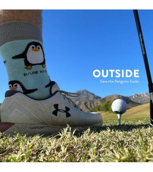 Sauvez les pingouins - Chaussettes en bambou Bare Kind jolies pour femme originales pour homme chausset rigolotes drole Suisse