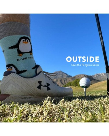 Sauvez les pingouins - Chaussettes en bambou Bare Kind jolies pour femme originales pour homme chausset rigolotes drole Suisse