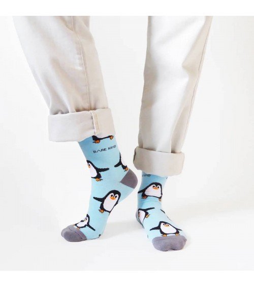 Sauvez les pingouins - Chaussettes en bambou Bare Kind jolies pour femme originales pour homme chausset rigolotes drole Suisse