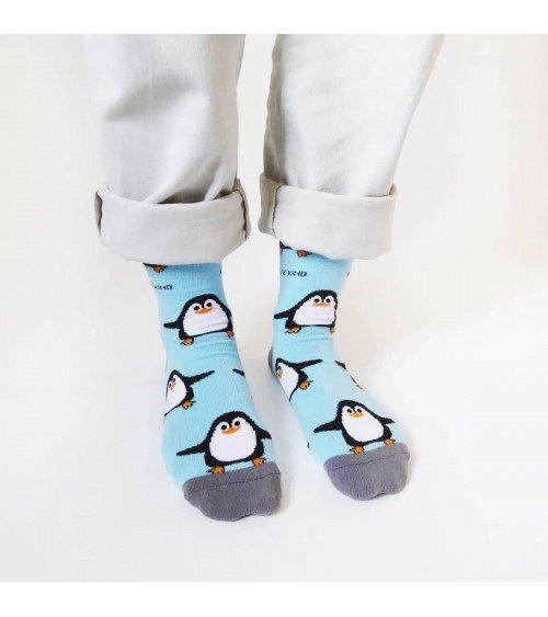 Sauvez les pingouins - Chaussettes en bambou Bare Kind jolies pour femme originales pour homme chausset rigolotes drole Suisse