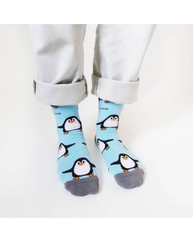 Save the Penguins - Bamboo Socks Bare Kind funny crazy cute cool best pop socks for women men