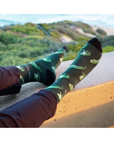 Save the Tree Frog - Bamboo Socks Bare Kind funny crazy cute cool best pop socks for women men