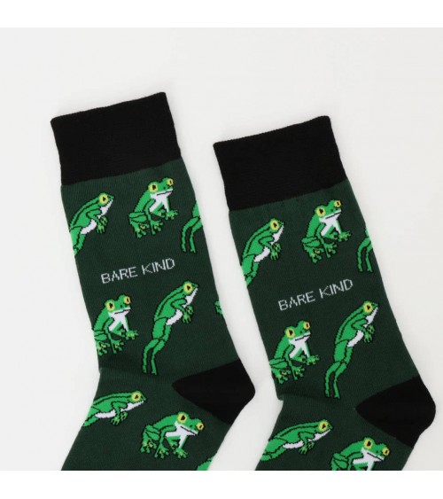 Save the Tree Frog - Bamboo Socks Bare Kind funny crazy cute cool best pop socks for women men