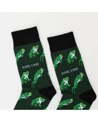 Save the Tree Frog - Bamboo Socks Bare Kind funny crazy cute cool best pop socks for women men