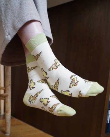 Save the Ducklings - Bamboo Socks Bare Kind funny crazy cute cool best pop socks for women men