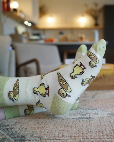Save the Ducklings - Bamboo Socks Bare Kind funny crazy cute cool best pop socks for women men