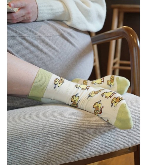 Save the Ducklings - Bamboo Socks Bare Kind funny crazy cute cool best pop socks for women men