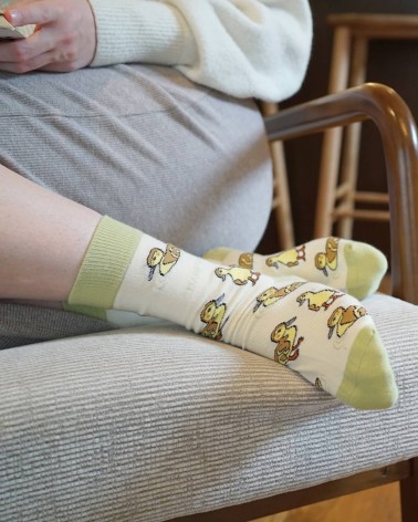 Save the Ducklings - Bamboo Socks Bare Kind funny crazy cute cool best pop socks for women men