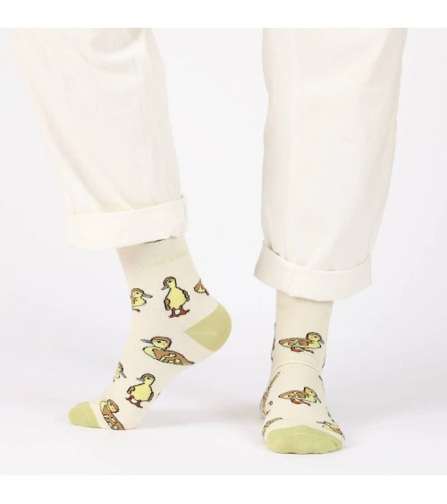Save the Ducklings - Bamboo Socks Bare Kind funny crazy cute cool best pop socks for women men