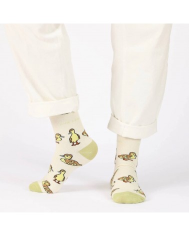 Save the Ducklings - Bamboo Socks Bare Kind funny crazy cute cool best pop socks for women men