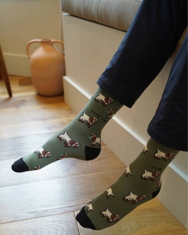 Sauvez les chèvres - Chaussettes en bambou Bare Kind jolies pour femme originales pour homme chausset rigolotes drole Suisse