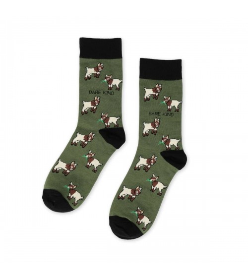 Save the Goats - Bamboo Socks Bare Kind funny crazy cute cool best pop socks for women men