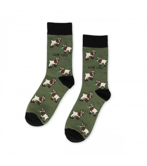 Sauvez les chèvres - Chaussettes en bambou Bare Kind jolies pour femme originales pour homme chausset rigolotes drole Suisse