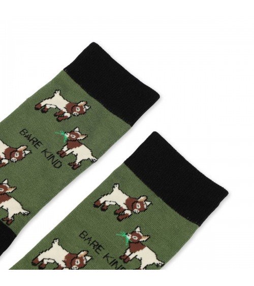Sauvez les chèvres - Chaussettes en bambou Bare Kind jolies pour femme originales pour homme chausset rigolotes drole Suisse