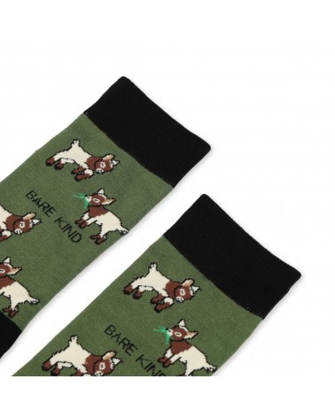 Sauvez les chèvres - Chaussettes en bambou Bare Kind jolies pour femme originales pour homme chausset rigolotes drole Suisse