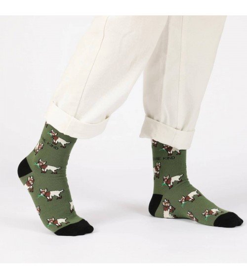 Sauvez les chèvres - Chaussettes en bambou Bare Kind jolies pour femme originales pour homme chausset rigolotes drole Suisse