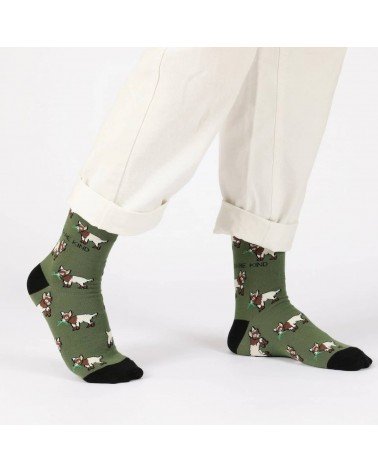 Sauvez les chèvres - Chaussettes en bambou Bare Kind jolies pour femme originales pour homme chausset rigolotes drole Suisse