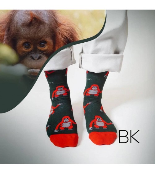 Rettet die Orang-Utans - Bambus Socken Bare Kind socke kuschelsocken für damen lustig herren farbige coole socken