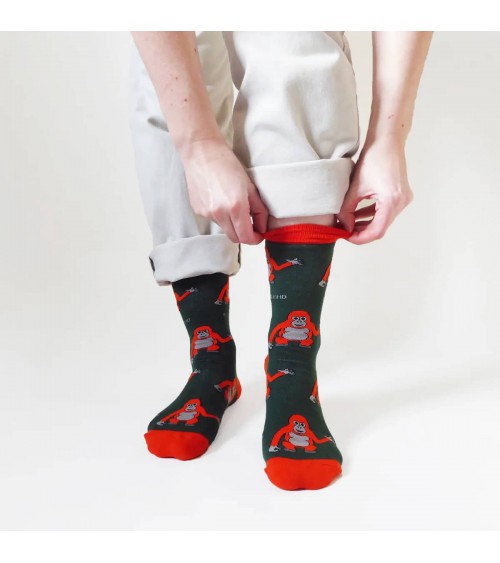 Rettet die Orang-Utans - Bambus Socken Bare Kind socke kuschelsocken für damen lustig herren farbige coole socken