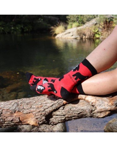 Sauvez les gorilles - Chaussettes en bambou Bare Kind jolies pour femme originales pour homme chausset rigolotes drole Suisse