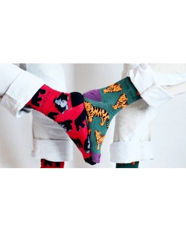 Sauvez les gorilles - Chaussettes en bambou Bare Kind jolies pour femme originales pour homme chausset rigolotes drole Suisse
