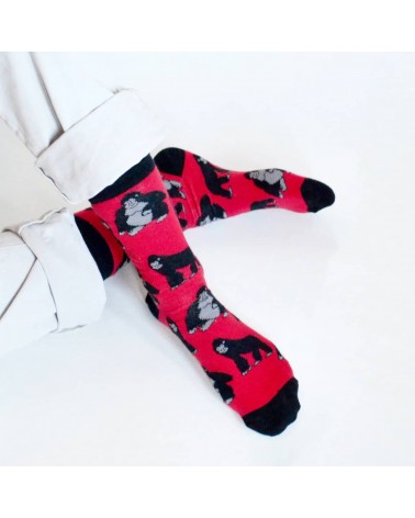 Save the Gorillas - Bamboo Socks Bare Kind funny crazy cute cool best pop socks for women men