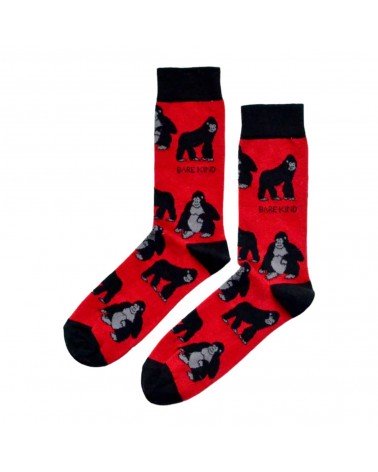 Sauvez les gorilles - Chaussettes en bambou Bare Kind jolies pour femme originales pour homme chausset rigolotes drole Suisse