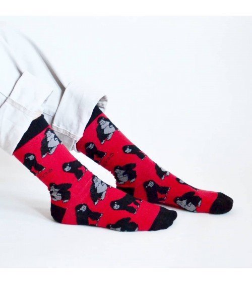 Sauvez les gorilles - Chaussettes en bambou Bare Kind jolies pour femme originales pour homme chausset rigolotes drole Suisse