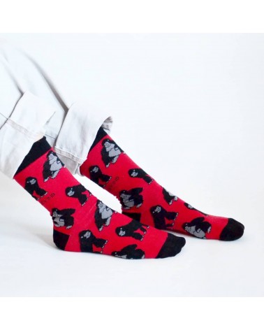 Save the Gorillas - Bamboo Socks Bare Kind funny crazy cute cool best pop socks for women men