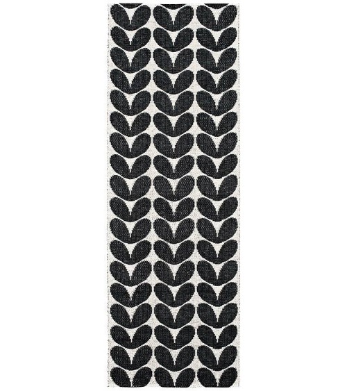 Vinyl Rug - KARIN Black Brita Sweden cool vinyl rugs runner for kitchen washable outdoor rugs