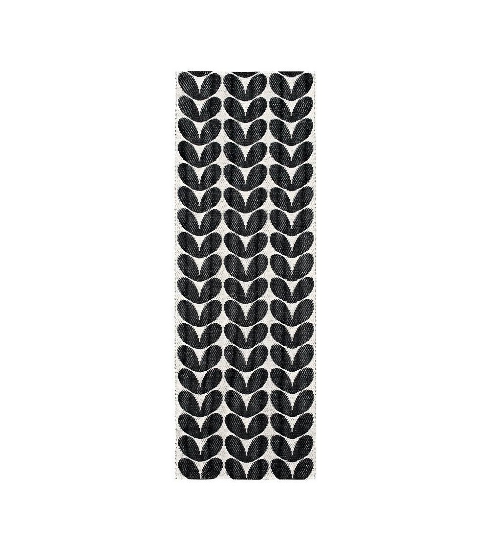 Vinyl Rug - KARIN Black Brita Sweden cool vinyl rugs runner for kitchen washable outdoor rugs