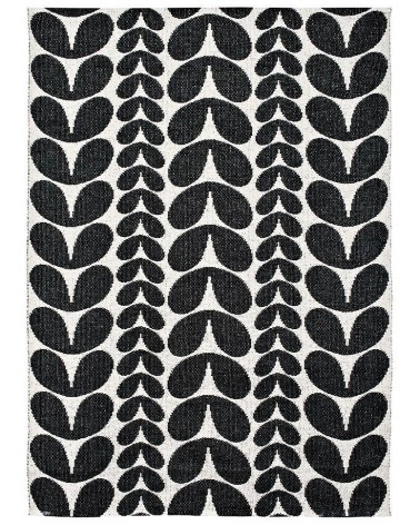 Vinyl Rug - KARIN Black Brita Sweden cool vinyl rugs runner for kitchen washable outdoor rugs