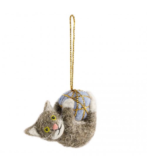Cordelia – Katze mit Wollknäuel - Weihnachtsdeko Sew Heart Felt Weihnachtsdekoration kaufen Weihnachtsbaum Deko Ideen 2024 Tr...