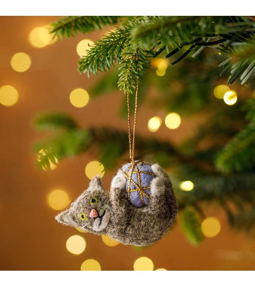 Cordelia – Katze mit Wollknäuel - Weihnachtsdeko Sew Heart Felt Weihnachtsdekoration kaufen Weihnachtsbaum Deko Ideen 2024 Tr...