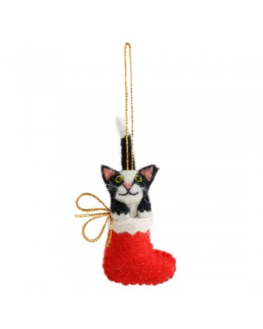 Clarence – Katze in einem Weihnachtsstrumpf - Weihnachtsdeko Sew Heart Felt Weihnachtsdekoration kaufen Weihnachtsbaum Deko I...