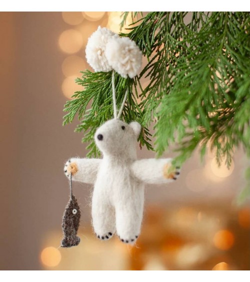 Peter, der Eisbär - Weihnachtsdeko Sew Heart Felt Weihnachtsdekoration kaufen Weihnachtsbaum Deko Ideen 2024 Trend Deko zu we...
