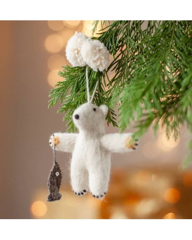 Peter, der Eisbär - Weihnachtsdeko Sew Heart Felt Weihnachtsdekoration kaufen Weihnachtsbaum Deko Ideen 2024 Trend Deko zu we...
