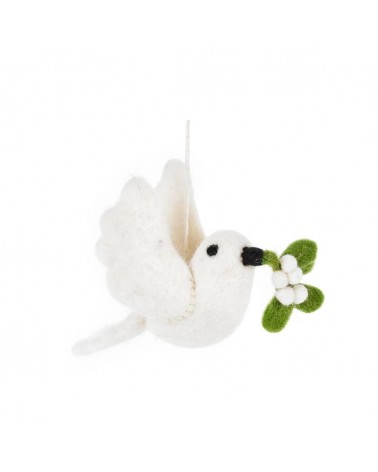 Colomba con vischio - Decorazione natale Felt so good Decorazioni natalizie eleganti particolari decoro natale decorazione al...
