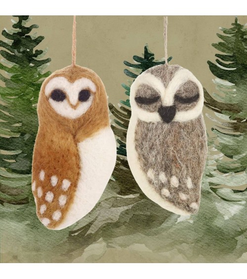 Grey owl - Christmas Tree Decoration Felt so good 2024 christmas decorations xmas tree decorations